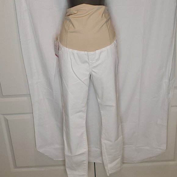 Isabel Maternity by Ingrid & Isabel Women White Skinny Maternity Jeans Inseam 29 - Picture 2 of 7